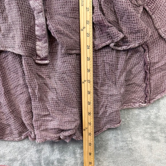 Free People Size L Pink Raspberry Waffle Knit One of the Guys Oversized Tunic - Picture 7 of 7